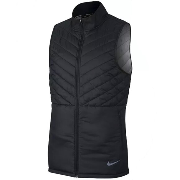 Nike Men's L Aerolayer Running Vest - Black - Picture 1 of 10